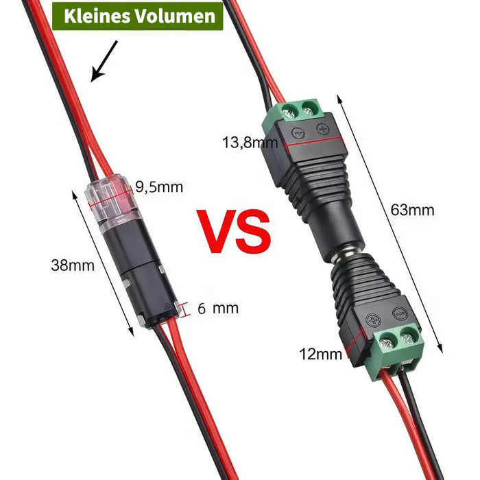 Dual-wire connectors with locking clip