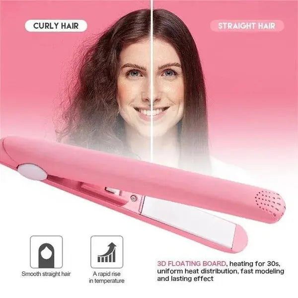 Professional 2-in-1 ceramic curling iron