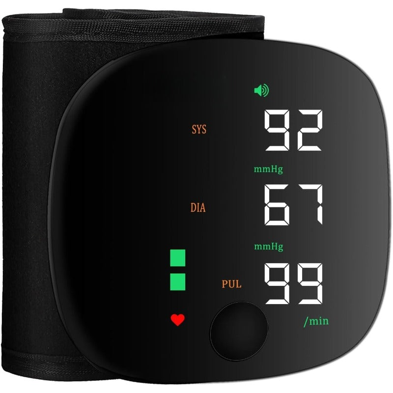 USB-C rechargeable wrist blood pressure monitor