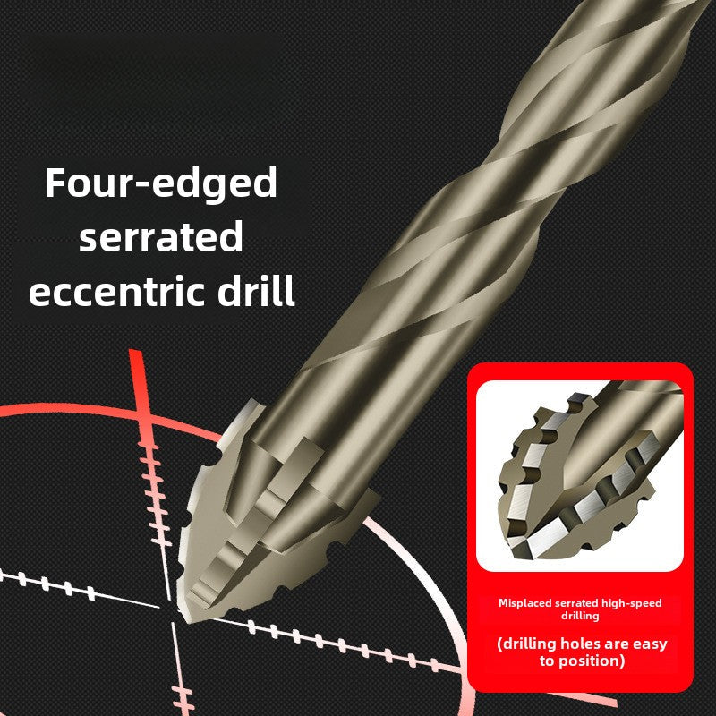 High-strength eccentric twist drill