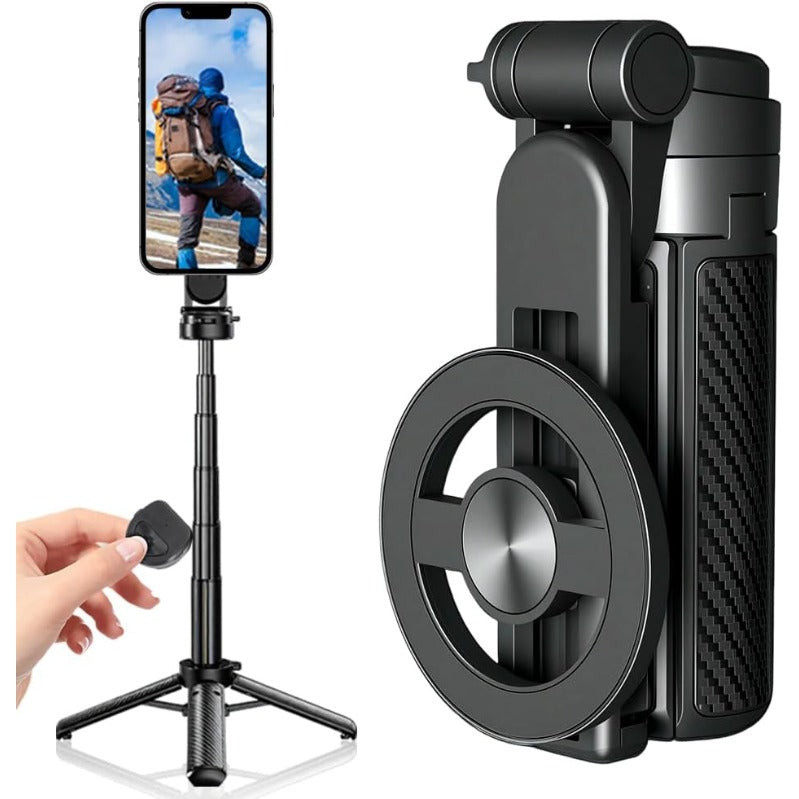 Pocket-sized MagSafe selfie tripod with Bluetooth remote