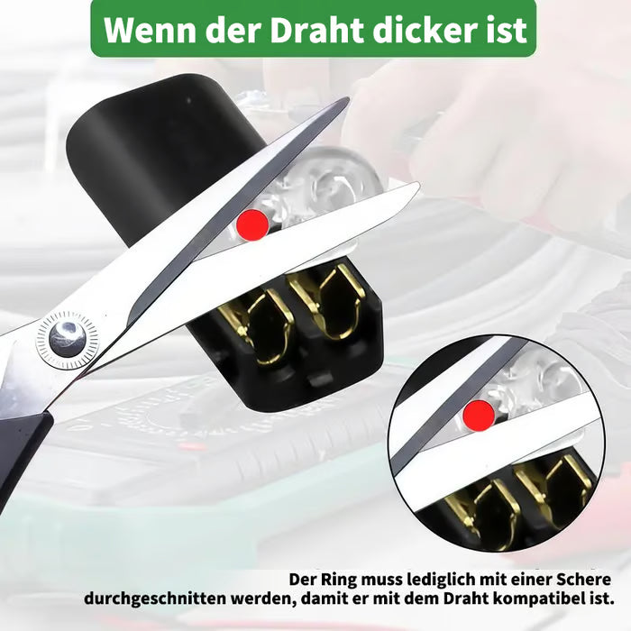 Dual-wire connectors with locking clip