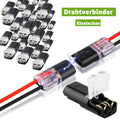 Dual-wire connectors with locking clip