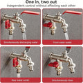 Universal garden tap with double outlet