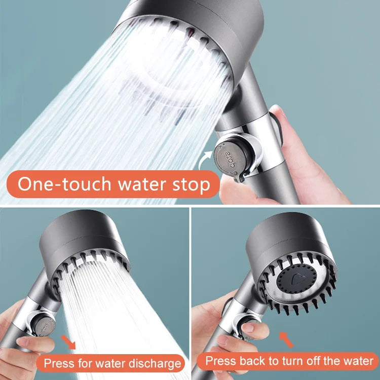 Shower head for skin care and massage