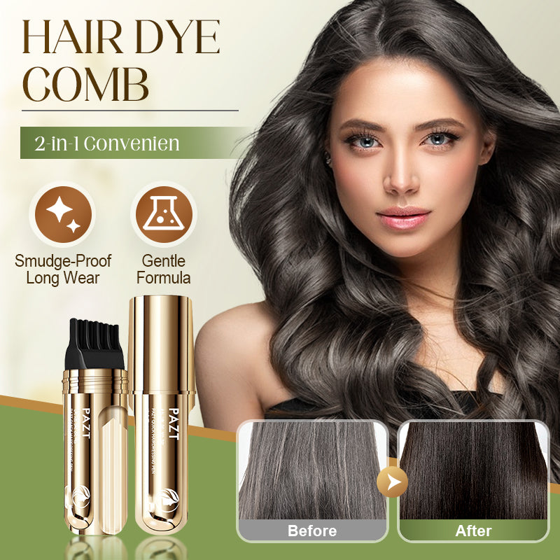 Practical 2-in-1 coloring comb for grey hair