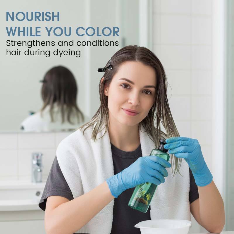 Long-lasting hair color with essential oils