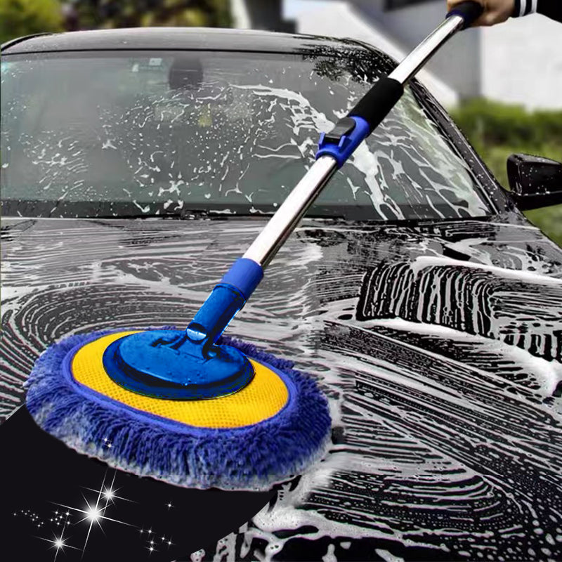Telescopic car wash brush made of aluminum alloy