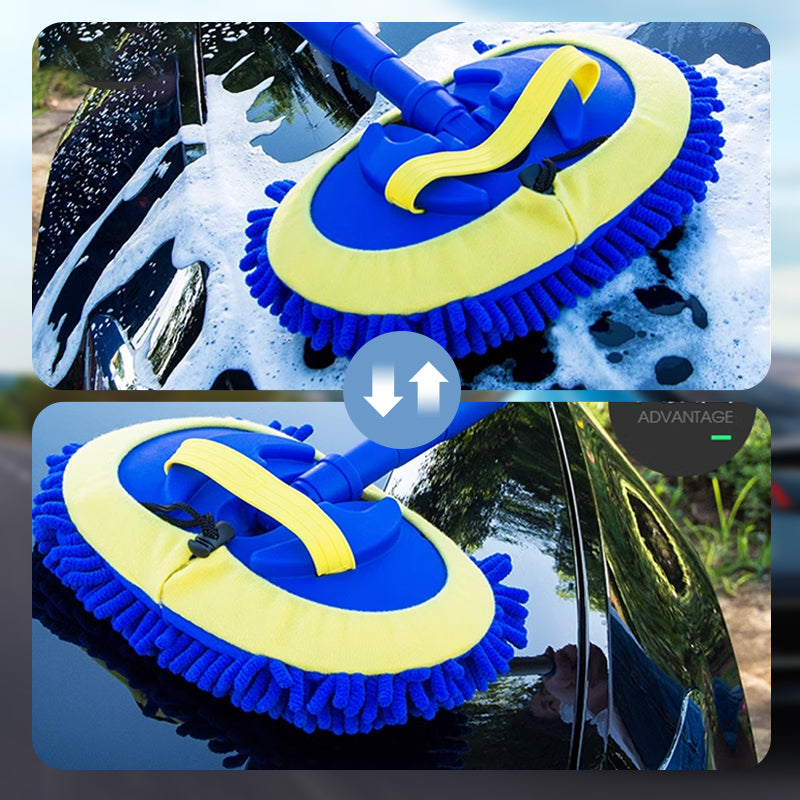 Telescopic car wash brush made of aluminum alloy