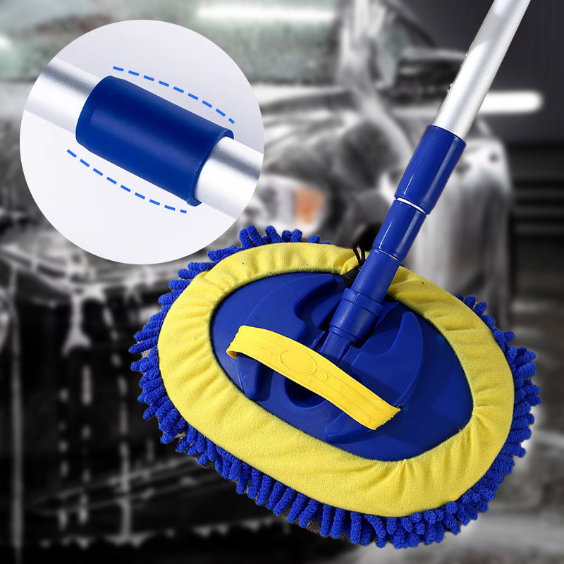 Telescopic car wash brush made of aluminum alloy